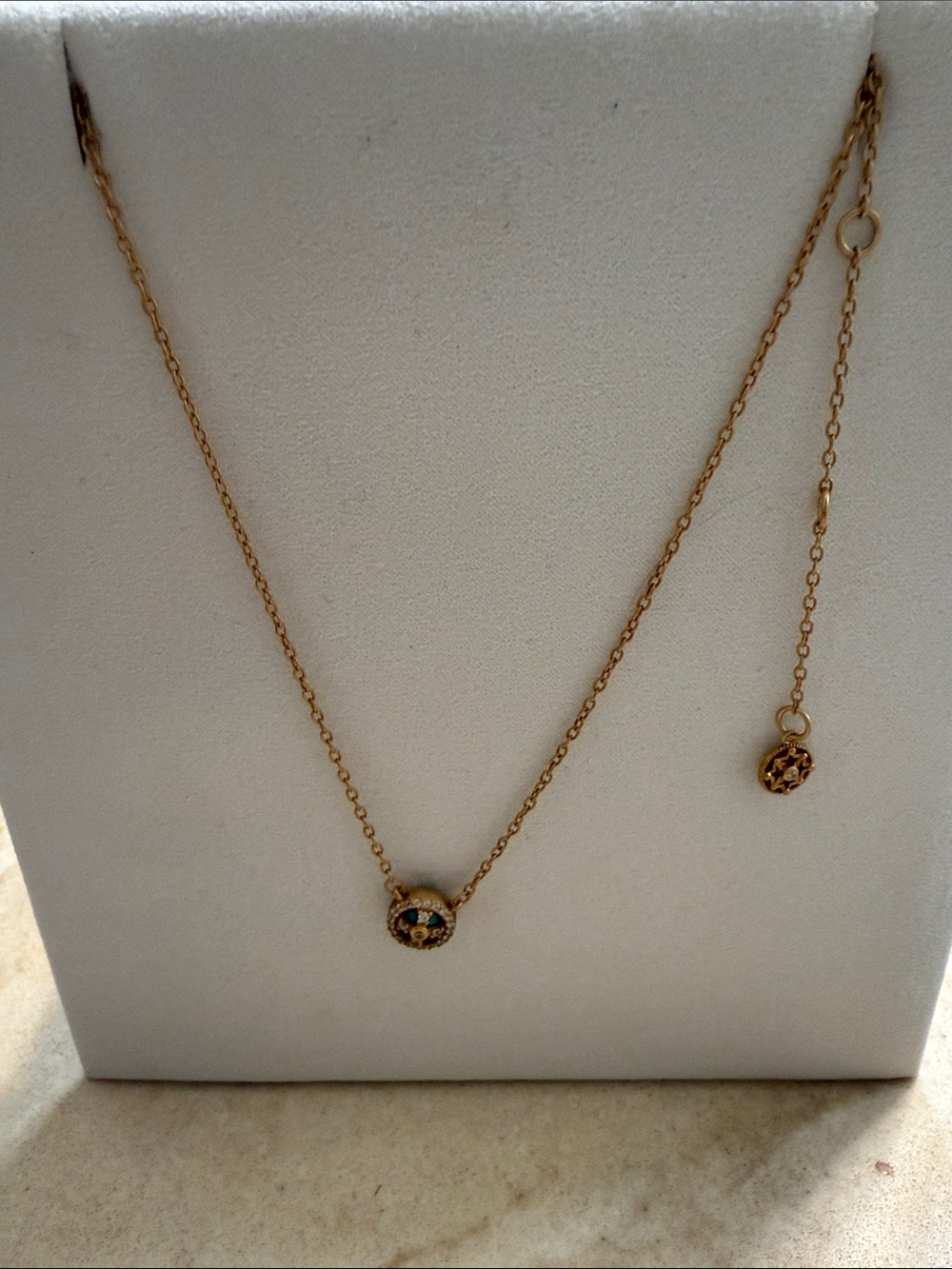 Gold Pendant Necklace with Multi-Colored Accent - Women Jewelry